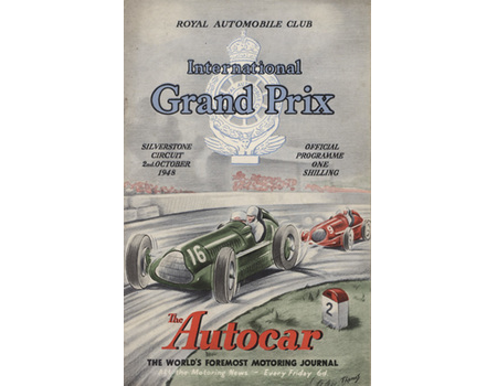 BRITISH GRAND PRIX 1948 OFICIAL MOTOR RACING PROGRAMME