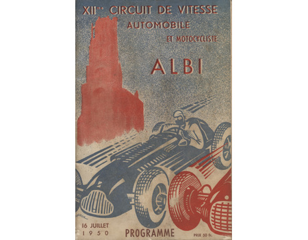 ALBI GRAND PRIX 1950 OFFICIAL MOTOR RACING PROGRAMME