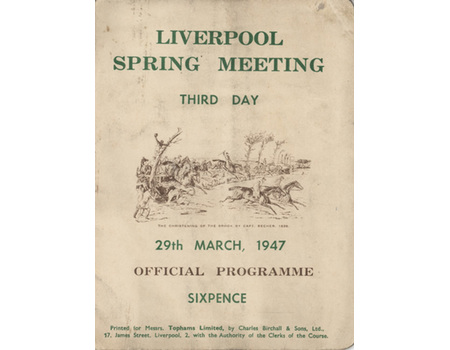 THE GRAND NATIONAL 1947 OFFICIAL RACECARD