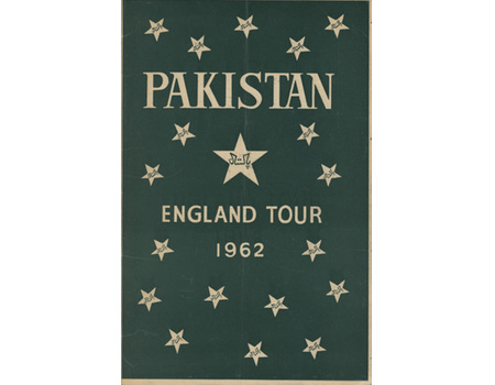 PAKISTAN ENGLAND TOUR 1962 CRICKET BROCHURE