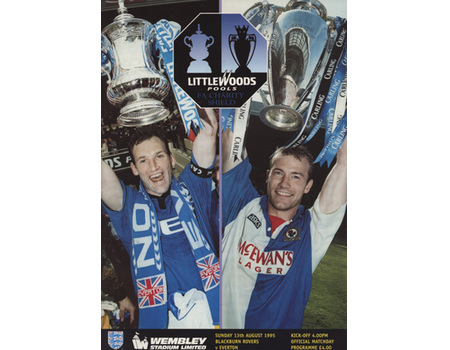 BLACKBURN ROVERS V EVERTON 1995 (CHARITY SHIELD) FOOTBALL PROGRAMME
