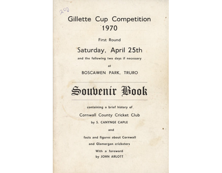 A BRIEF HISTORY OF CORNWALL COUNTY CRICKET CLUB