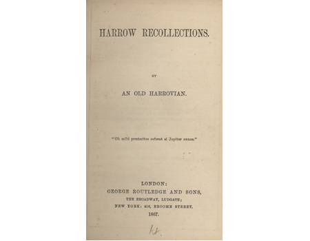 HARROW RECOLLECTIONS