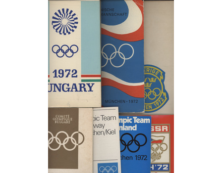 MUNICH OLYMPIC GAMES 1972 - A COLLECTION OF TEAM HANDBOOKS (7 ITEMS)