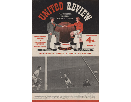 MANCHESTER UNITED V TOTTENHAM HOTSPUR 1957-58 FOOTBALL PROGRAMME