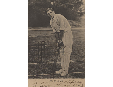 C.B. FRY (SUSSEX & ENGLAND) CRICKET POSTCARD