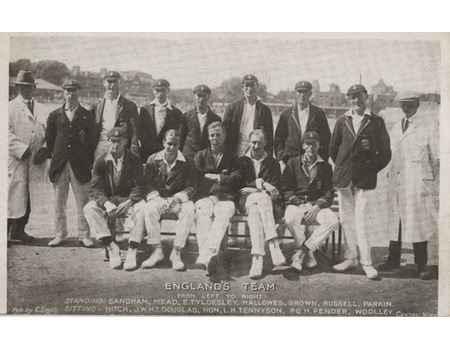 ENGLAND 1921 CRICKET POSTCARD 