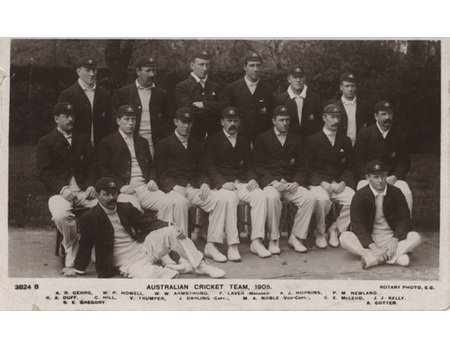 AUSTRALIAN CRICKET TEAM 1905 POSTCARD