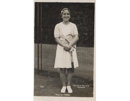 ANITA LIZANA (CHILE) TENNIS POSTCARD