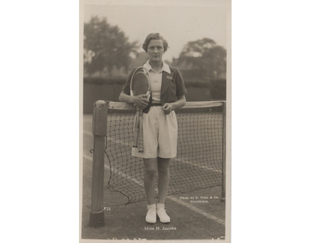 HELEN HULL JACOBS (USA) TENNIS POSTCARD