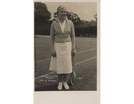 BETTY NUTHALL (ENGLAND) TENNIS POSTCARD