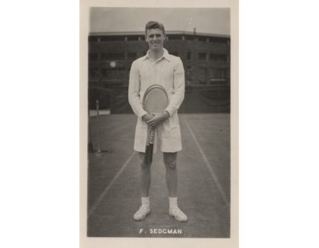 FRANK SEDGEMAN (AUSTRALIA) TENNIS POSTCARD