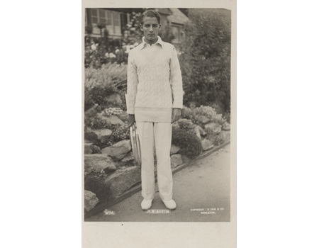 BUNNY AUSTIN (ENGLAND) TENNIS POSTCARD
