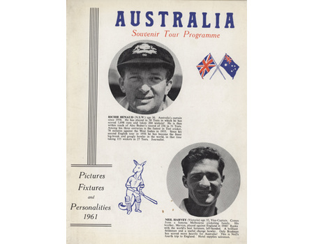 AUSTRALIA 1961 SOUVENIR CRICKET TOUR PROGRAMME