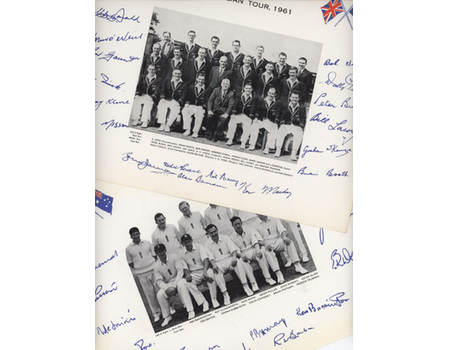 AUSTRALIA 1961 SOUVENIR CRICKET TOUR PROGRAMME