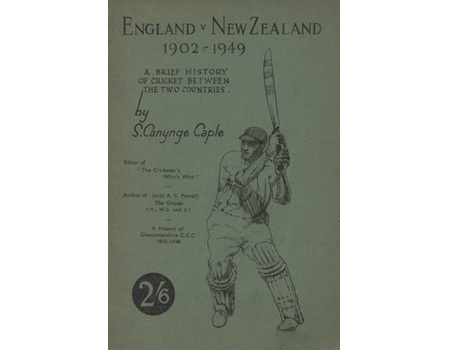 ENGLAND V NEW ZEALAND 1902-1949 (PLUM WARNER