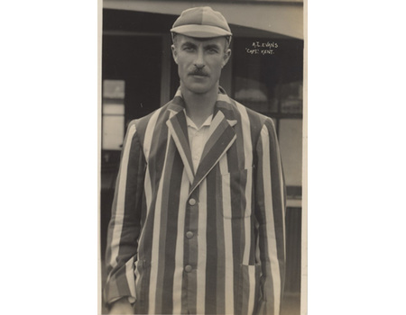 ALFRED JOHN EVANS (KENT) CRICKET POSTCARD