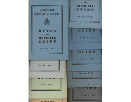 YORKSHIRE CRICKET COUNCIL RULES AND OFFICIAL GUIDE 1963-78 (14)