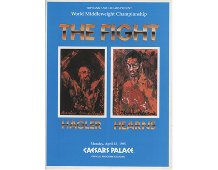MARVIN HAGLER V THOMAS HEARNS 1985 BOXING PROGRAMME