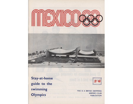 MEXICO OLYMPICS 1968 - BRITISH SWIMMING GUIDE