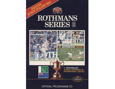 PAKISTAN CRICKET TOUR OF NEW ZEALAND 1985 (ROTHMANS SERIES) BROCHURE