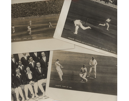 ENGLAND 1928-29 CRICKET TOUR TO AUSTRALIA - GROUP OF 9 PRESS PHOTOGRAPHS