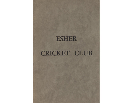 ESHER CRICKET CLUB - GROUND PURCHASE 1935