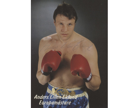 ANDERS EKLUND (SWEDEN) SIGNED BOXING POSTCARD