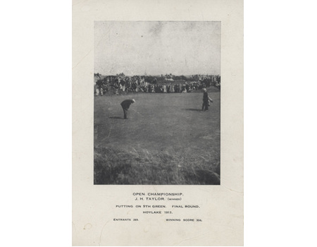 J.H. TAYLOR 1950 SIGNED GOLF CARD