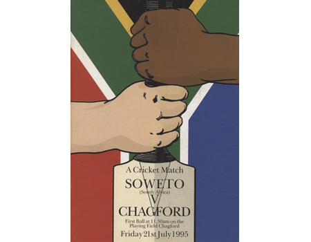 CHAGFORD CRICKET CLUB (DEVON) V SOWETO 1995 CRICKET PROGRAMME