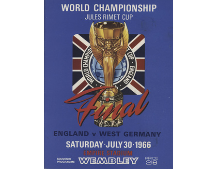 ENGLAND V WEST GERMANY 1966 WORLD CUP FINAL FOOTBALL PROGRAMME