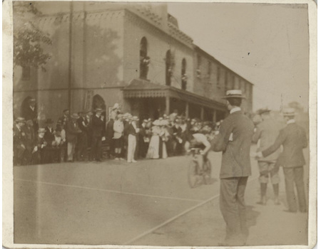 CYCLING RACE 1901 (TEE-TO-TUM SPORTS GROUND, STAMFORD HILL) PHOTOGRAPH