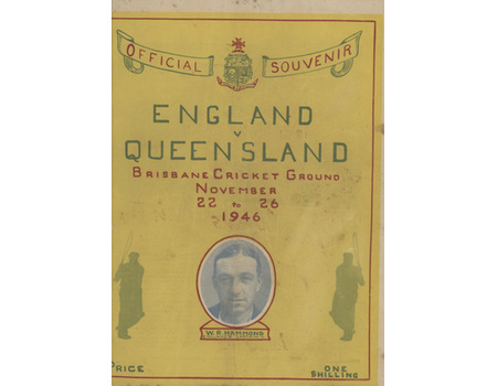 QUEENSLAND  V ENGLAND 1946-47 (BRISBANE) CRICKET PROGRAMME