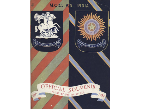 OFFICIAL SOUVENIR OF M.C.C. TOUR IN INDIA 1951-1952 (SIGNED BY MERCHANT)