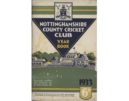 NOTTINGHAMSHIRE COUNTY CRICKET CLUB 1933 YEARBOOK
