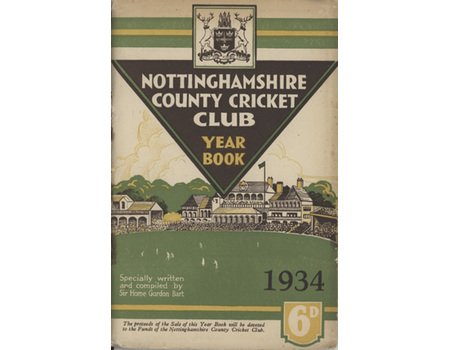 NOTTINGHAMSHIRE COUNTY CRICKET CLUB 1934 YEARBOOK