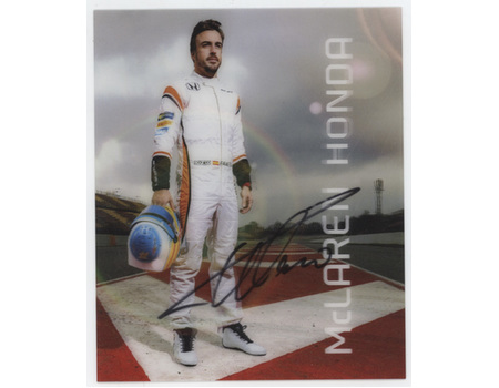 FERNANDO ALONSO (SPAIN) SIGNED MOTOR RACING CARD