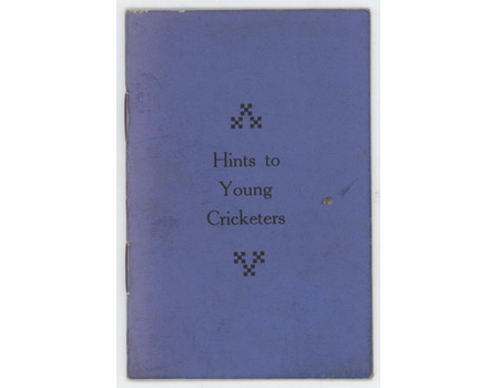 HINTS TO YOUNG CRICKETERS