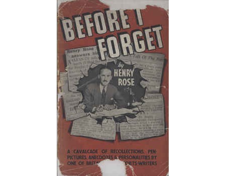 BEFORE I FORGET (AUTHOR DIED IN MUNICH AIR DISASTER)