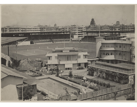 BRABOURNE STADIUM (BOMBAY) 1946 CRICKET PHOTOGRAPH