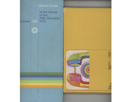 MUNICH OLYMPICS 1972 OFFICIAL GUIDE, PLUS PRESS BOOK AND FOUR OTHER RELATED GUIDES (6 ITEMS)
