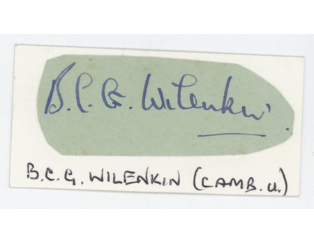 BORIS WILENKIN (CAMBRIDGE UNIVERSITY) CRICKET AUTOGRAPH