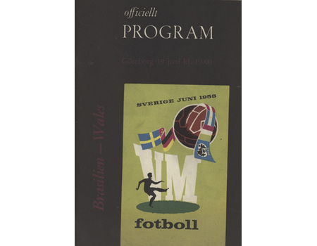 BRAZIL V WALES 1958 (WORLD CUP) FOOTBALL PROGRAMME
