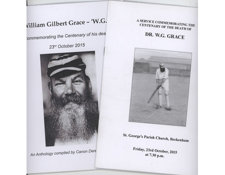 A SERVICE COMMEMORATING THE CENTENARY OF THE DEATH OF DR. W.G. GRACE (PLUS ASSOCIATED ANTHOLOGY - 2 ITEMS)
