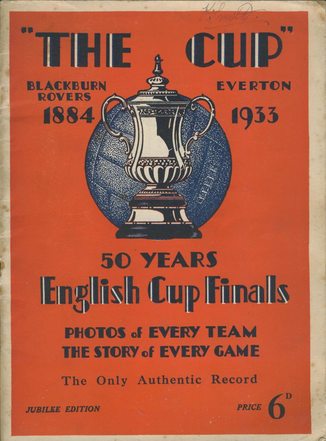 THE CUP 50 YEARS OF ENGLISH CUP FINALS 18841933 Football books