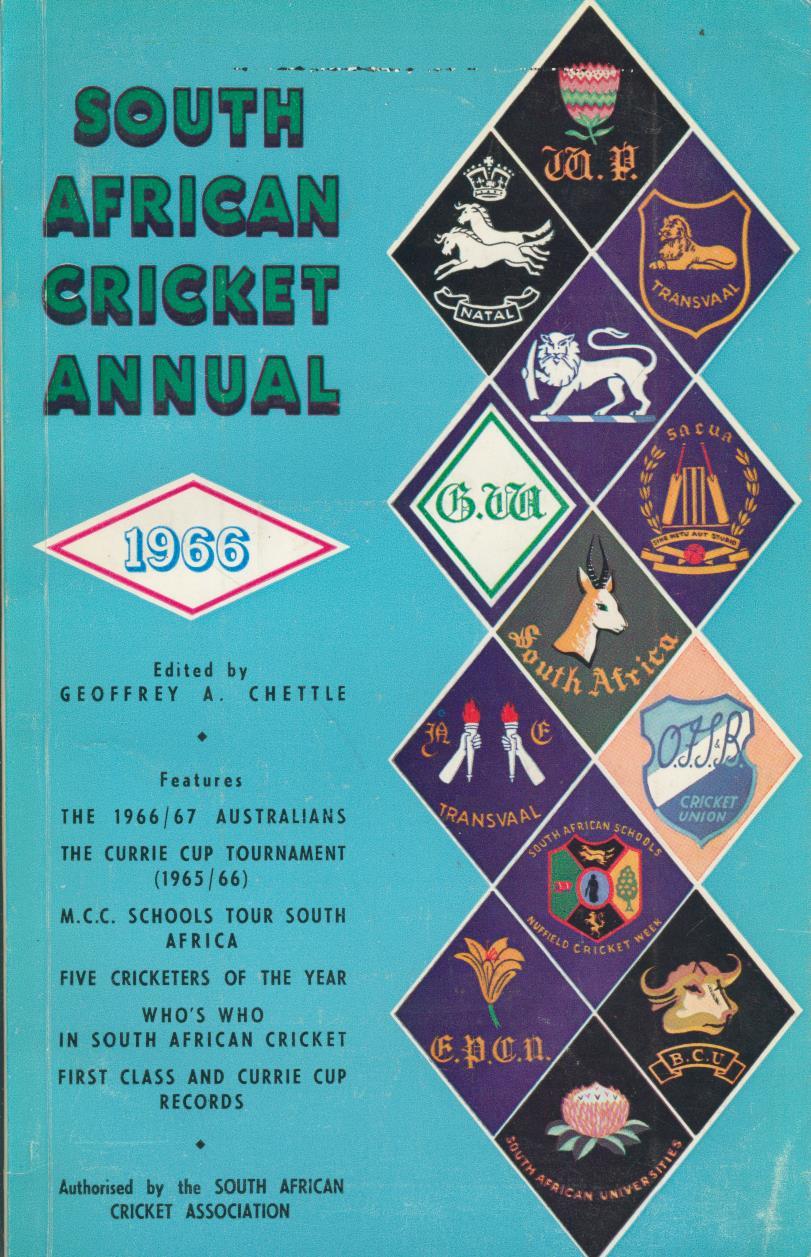 SOUTH AFRICAN CRICKET ANNUAL (1966) - Overseas cricket annuals ...