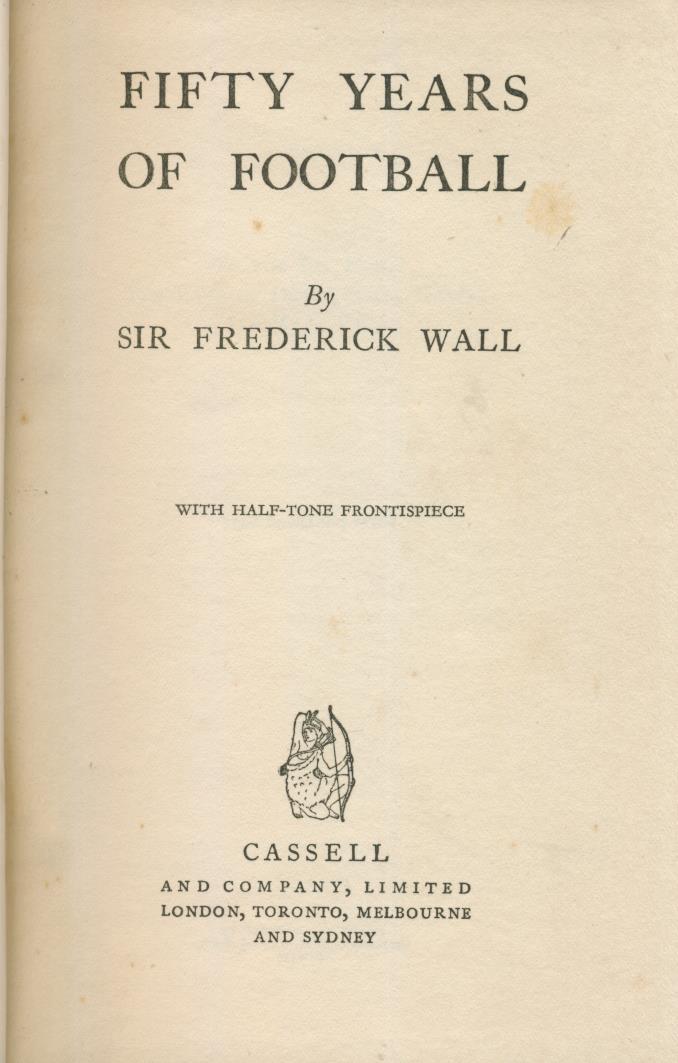 FIFTY YEARS OF FOOTBALL Football books, football History Books