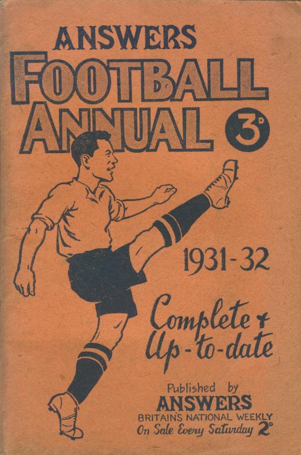 ANSWERS FOOTBALL ANNUAL 193132 Football Annuals & Periodicals