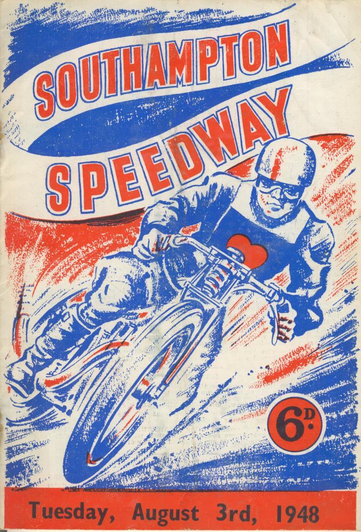 SOUTHAMPTON V CRADLEY HEATH 1948 SPEEDWAY PROGRAMME Motor Sport
