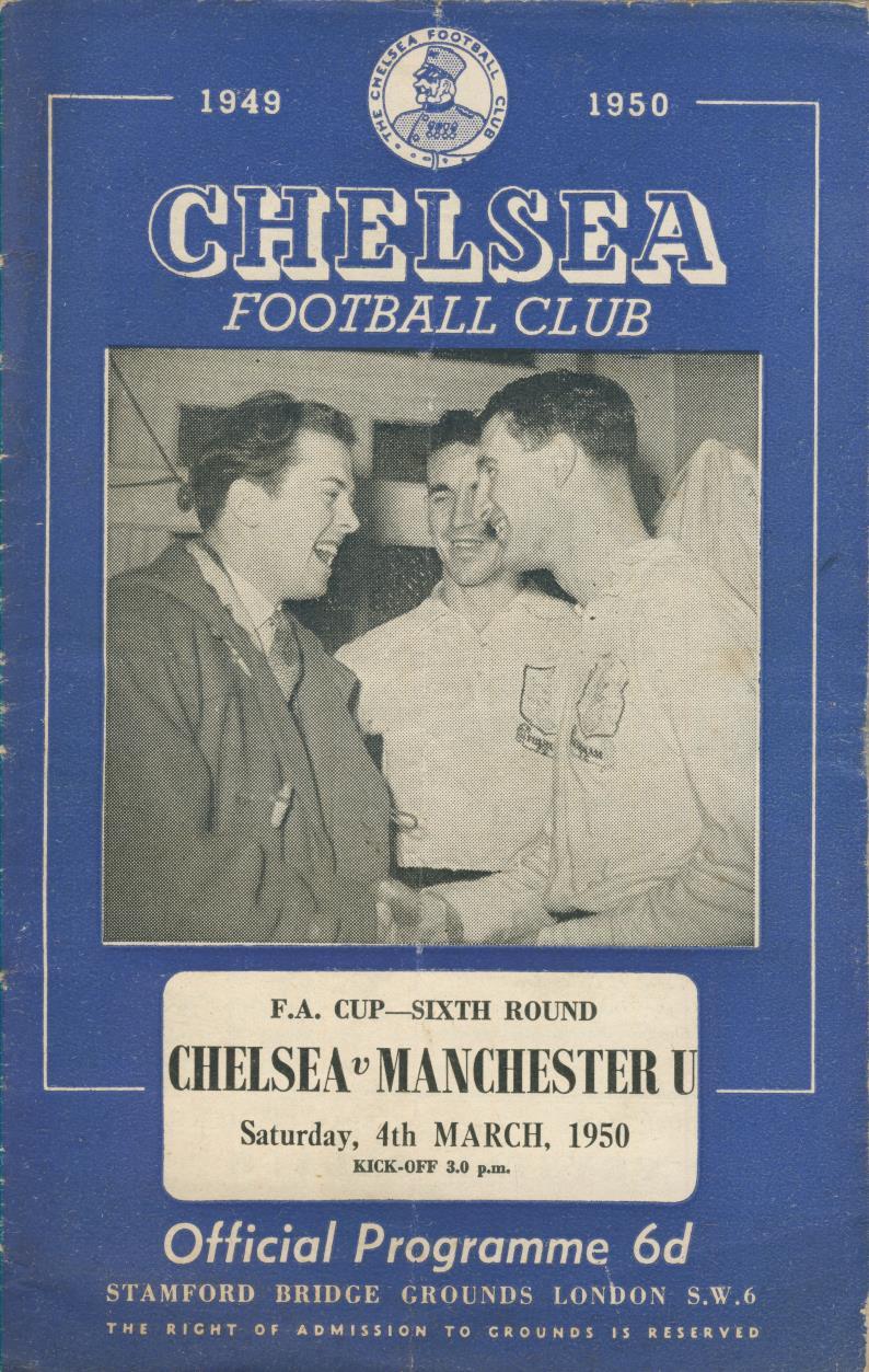 CHELSEA V MANCHESTER UNITED (FA CUP) 194950 FOOTBALL PROGRAMME
